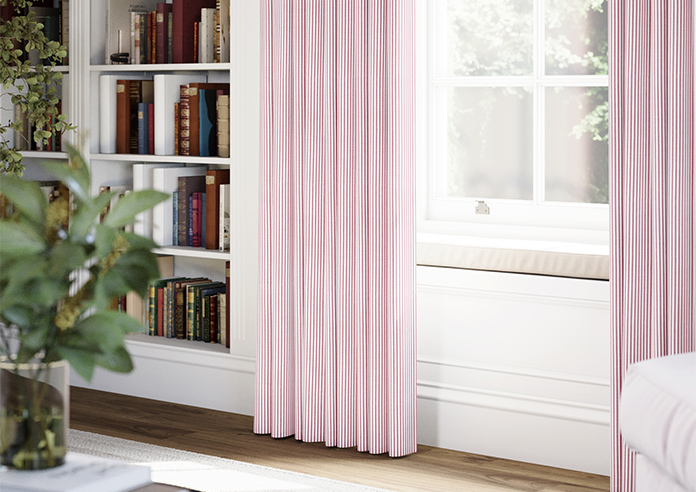 Nautical Stripes, Prom Red - Made to Measure Curtains - Image 5